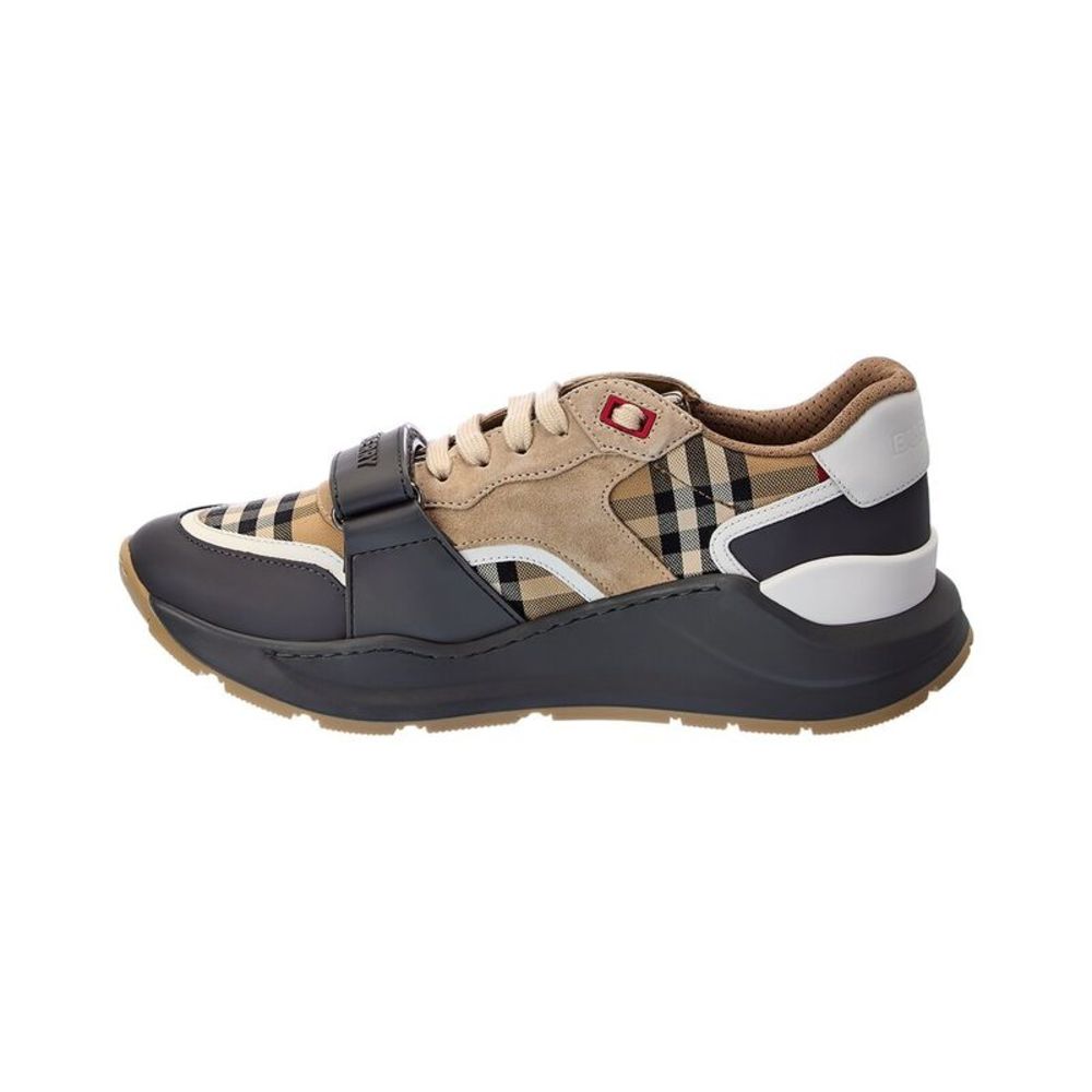 Burberry Vintage Check Canvas & Suede Sneaker - Picture 2 of 5
